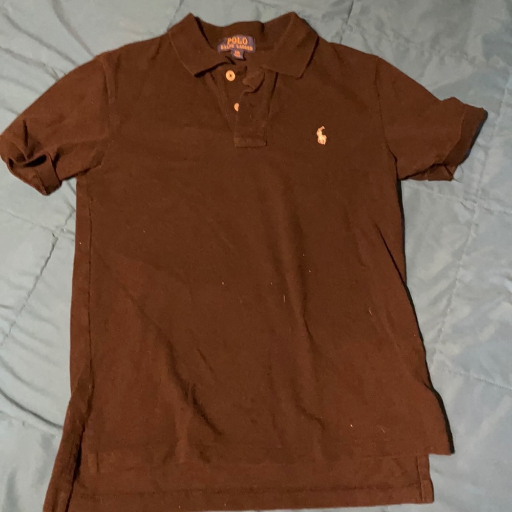 Black polo shirt